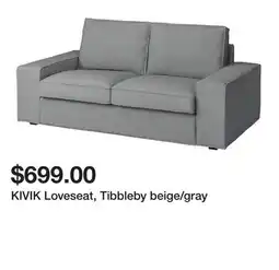 Ikea KIVIK Loveseat, Tibbleby beige/gray offer