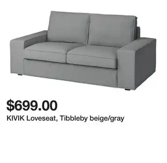 Ikea KIVIK Loveseat, Tibbleby beige/gray offer