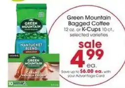 Giant Eagle Green Mountain Bagged Coffee offer
