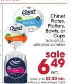 Giant Eagle Chinet Plates, Platters, Bowls or Cups offer
