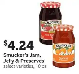 Fareway Smucker's jam, jelly & preserves offer