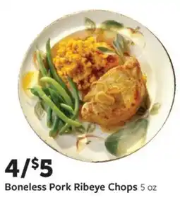 Fareway Boneless pork ribeye chops offer