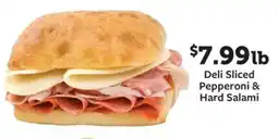 Fareway Deli sliced pepperoni & hard salami offer