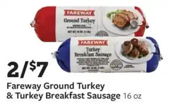 Fareway Fareway ground turkey & turkey breakfast sausage offer