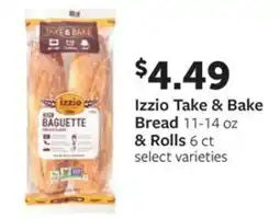 Fareway Izzio take & bake bread & rolls offer