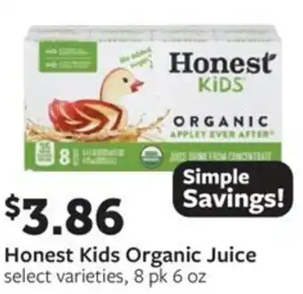 Fareway Honest kids organic juice offer