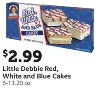Fareway Little debbie red, white and blue cakes offer