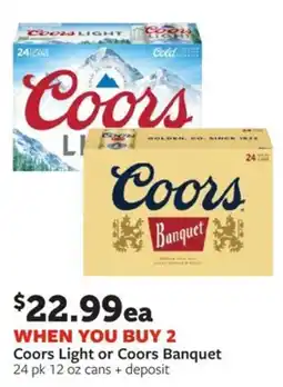 Fareway Coors light or coors banquet offer