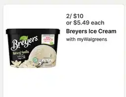 Walgreens Breyers Ice Cream offer