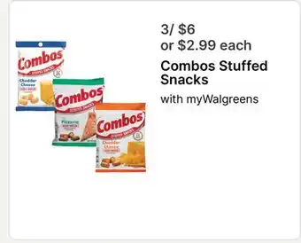 Walgreens Combos Stuffed Snacks offer