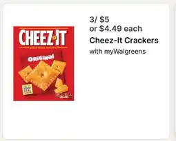 Walgreens Cheez-It Crackers offer