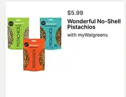 Walgreens Wonderful No-Shell Pistachios offer