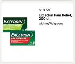 Walgreens Excedrin Pain Relief, 200 ct offer