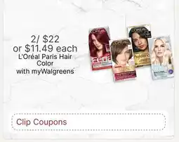 Walgreens L'Oréal Paris Hair Color offer