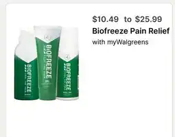 Walgreens Biofreeze Pain Relief offer
