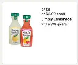Walgreens Simply Lemonade offer