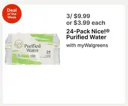 Walgreens 24-Pack Nice Purified Water offer
