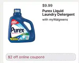Walgreens Purex Liquid Laundry Detergent offer