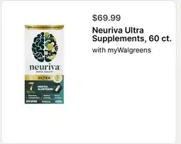 Walgreens Neuriva Ultra Supplements, 60 ct offer