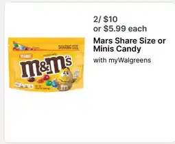 Walgreens Mars Share Size or Minis Candy offer