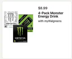 Walgreens 4-Pack Monster Energy Drink offer