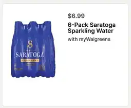 Walgreens 6-Pack Saratoga Sparkling Water offer
