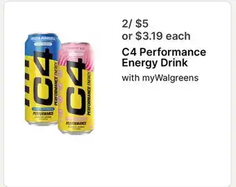 Walgreens C4 Performance Energy Drink offer