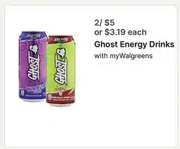 Walgreens Ghost Energy Drinks offer