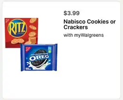 Walgreens Nabisco Cookies or Crackers offer