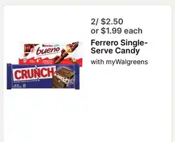 Walgreens Ferrero Single-Serve Candy offer