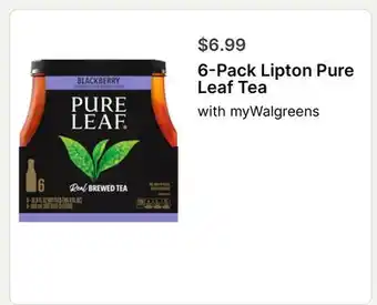 Walgreens 6-Pack Lipton Pure Leaf Tea offer