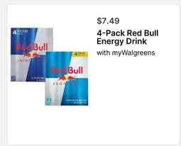 Walgreens 4-Pack Red Bull Energy Drink offer