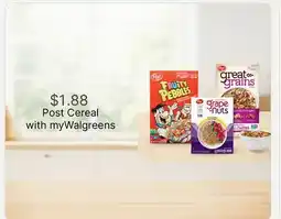 Walgreens Post Cereal offer