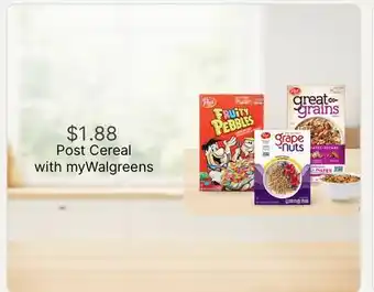 Walgreens Post Cereal offer