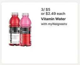 Walgreens Vitamin Water offer