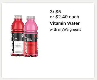 Walgreens Vitamin Water offer