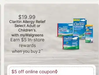Walgreens Claritin Allergy Relief offer
