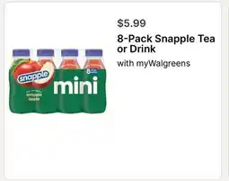 Walgreens 8-Pack Snapple Tea or Drink offer