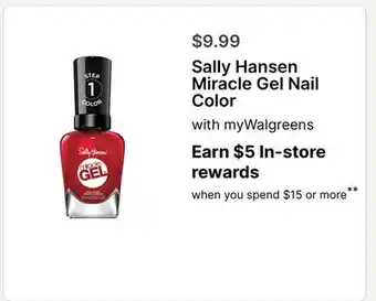 Walgreens Sally Hansen Miracle Gel Nail Color offer