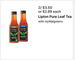 Walgreens Lipton Pure Leaf Tea offer