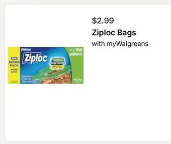 Walgreens Ziploc Bags offer