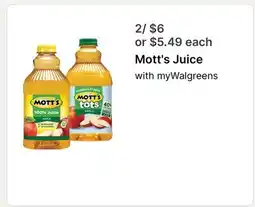 Walgreens Mott's Juice offer