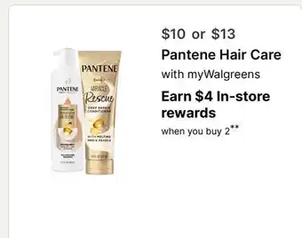 Walgreens Pantene Hair Care offer