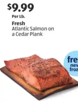 Aldi Fresh Atlantic Salmon on a Cedar Plank offer