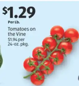 Aldi Tomatoes on the Vine offer