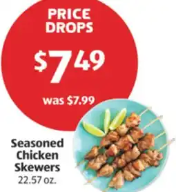 Aldi Seasoned Chicken Skewers offer