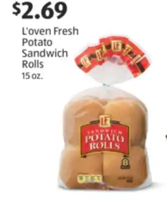 Aldi L'oven Fresh Potato Sandwich Rolls offer