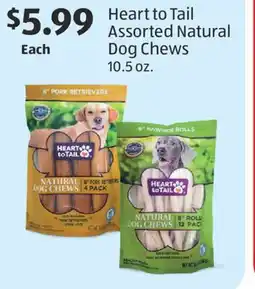 Aldi Heart to Tail Assorted Natural Dog Chews offer