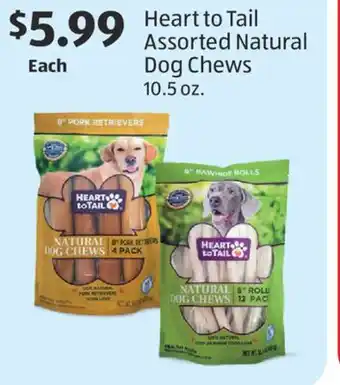 Aldi Heart to Tail Assorted Natural Dog Chews offer