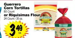 Superior Grocers Guerrero Corn Tortillas 80 Count or Riquisimas Flour 24 Count/35 oz offer